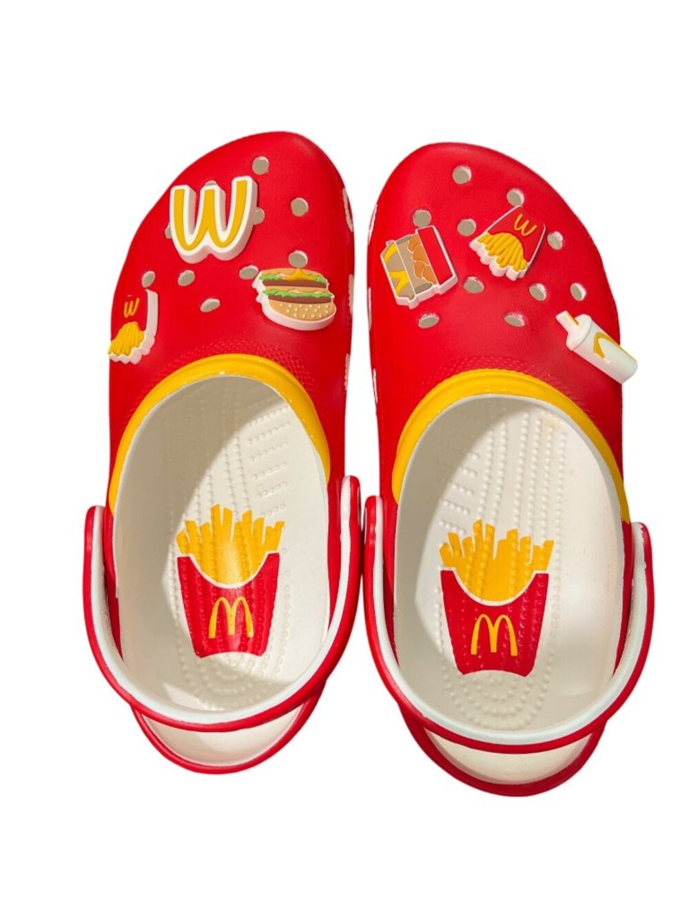 Crocs x McDonalds Womens Size 9 / Mens 7 Red Clogs with Fries Food Charms NEW - Picture 4 of 10